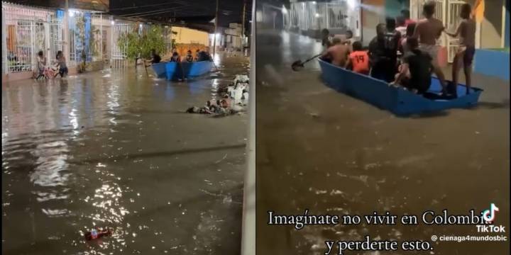 Entre chalupas y canoas, jóvenes en municipio de Magdalena se creyeron la Venecia latinoamericana
