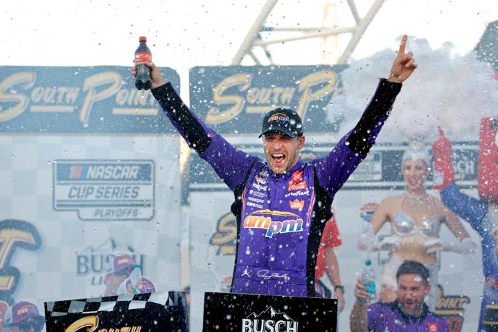 How Denny Hamlin’s emotional win at Las Vegas has him back in title contention