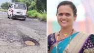 Pothole tragedy: Woman dies after falling off bike in Palghar; husband injured