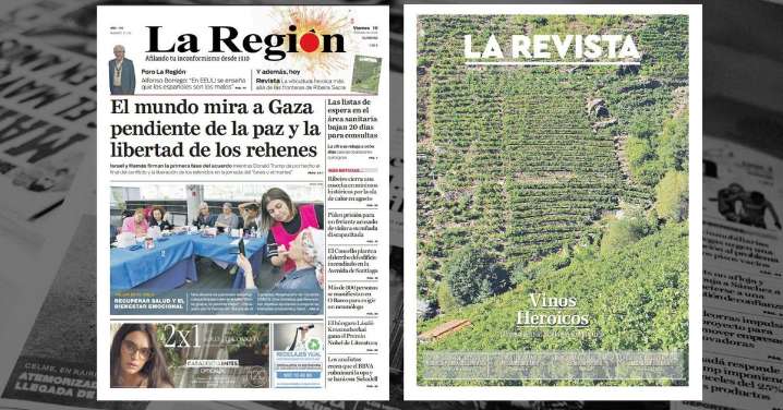 La portada de La Región de este viernes, 10 de octubre