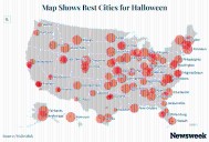 Map shows best cities for Halloween