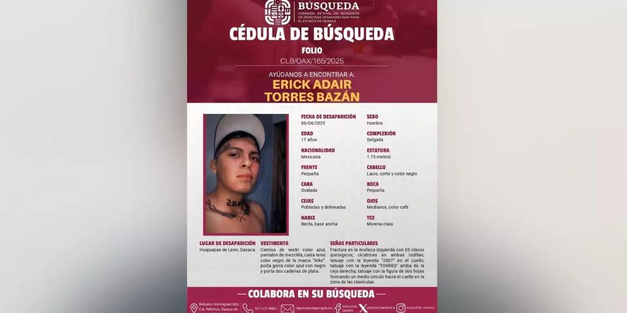 ¡Seis meses sin rastro de Erick Adair! Familia exige respuestas ante el silencio de las autoridades en Oaxaca