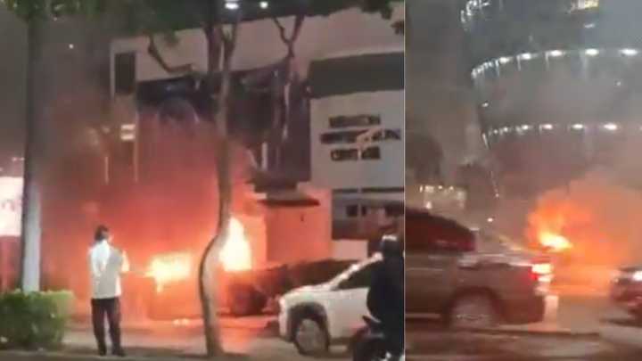 Los videos del momento exacto de la explosión de carro bomba junto a edificio en Guayaquil que dejó un muerto y treinta heridos