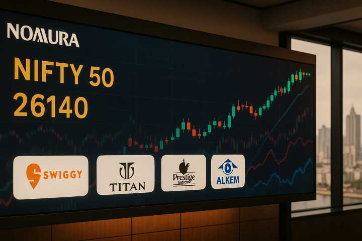 Nomura holds Nifty target at 26,140 but shakes up portfolio — Swiggy, Titan and 2 more added; Full list inside