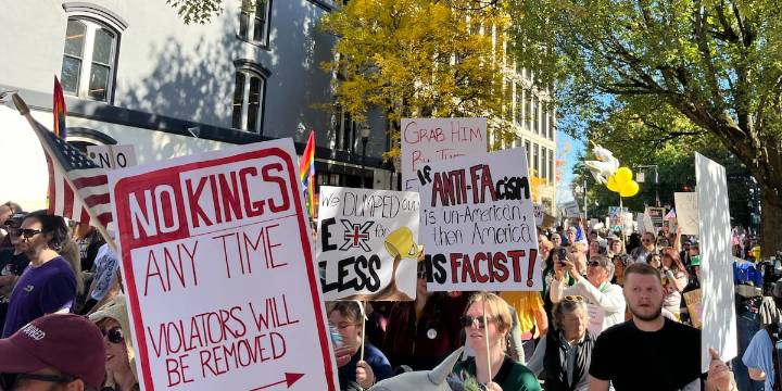Latest updates: People protest at Portland ICE building after ‘No Kings 2.0’ rally