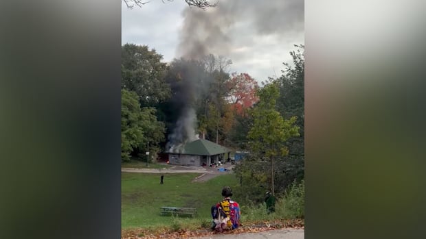 Smoke rises above Trinity Bellwoods park after blaze in washroom: Toronto Fire
