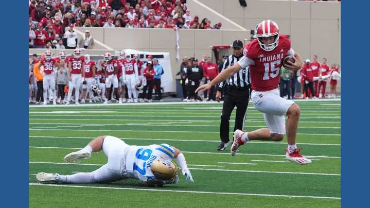 Aiden Fisher's early interception, Mendoza brothers' TD runs help No. 2 Indiana roll past UCLA 56