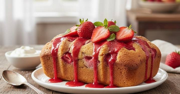Budín de frutilla sin gluten y sin azúcar: se prepara en licuadora y en pocos minutos