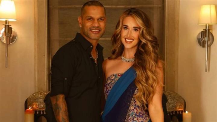 Cricket Shikhar Dhawan Extends Greetings to Fans On Diwali 2025, Shares Pictures In Traditional Attire Alongside Girlfriend Sophie Shine