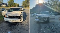 Driver disregards stop sign leading to two