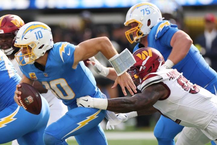 Chargers’ O-line looks patchwork with tackles Joe Alt, Trey Pipkins III out – San Diego Union