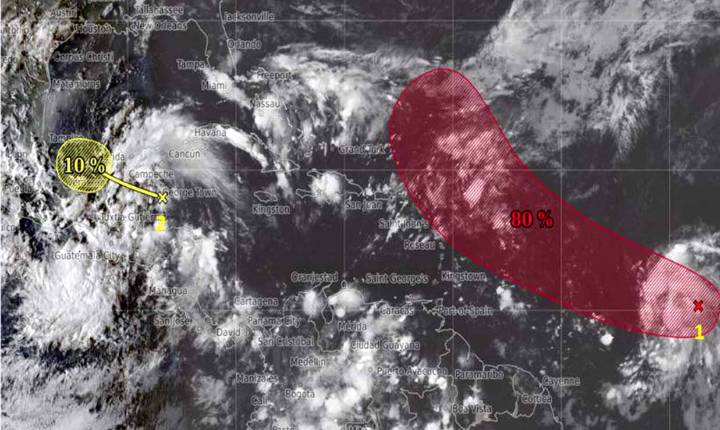 Conagua alerta sobre posible ciclón tropical en el Atlántico central