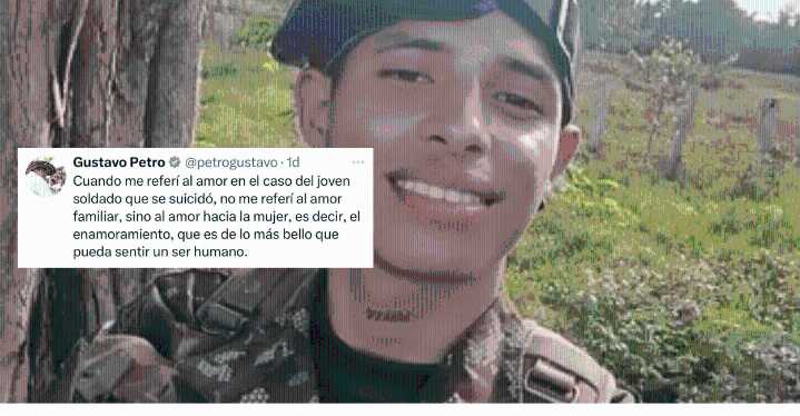 “Respete nuestro dolor”: padre del soldado Mejía arremete contra Petro por versión de suicidio El suicidio del soldado Carlos Mejía en Cesar, desató una intensa polémica después de que el presidente G