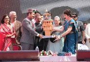 Sonia Gandhi Unveils Statue Of Ex-Himachal CM Virbhadra Singh In Shimla