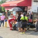 Accidente de motocicleta en el centro de Colima deja una mujer lesionada leve