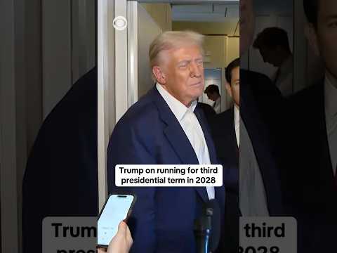 Trump on running for third presidential term in 2028 #shorts