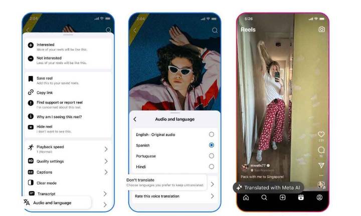 Meta Expands AI Reels Translation to Hindi and Portuguese on Facebook and Instagram