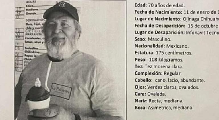 Buscan a José Jesús de 70 años; desapareció en Infonavit Tecnológico