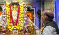 Rajnath Singh offers prayers at Tanot Mata temple in Jaisalmer; inaugurates Shaurya Van in Jaisalmer