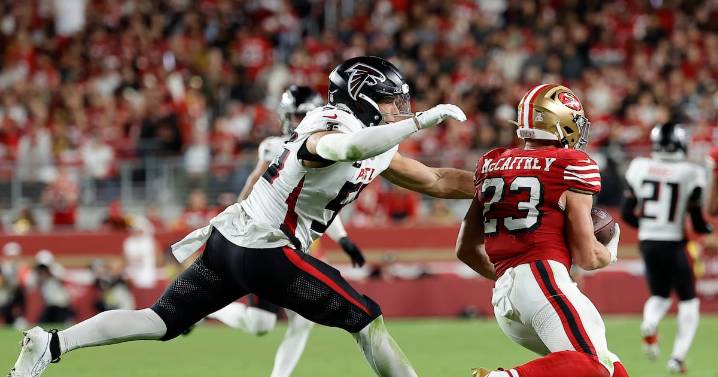 49ers lean on the dazzling McCaffrey to defeat Falcons, 20