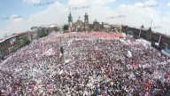 Copan organizaciones y simpatizantes de Sheinbaum Zócalo capitalino; no hay divorcio entre pueblo y gobierno