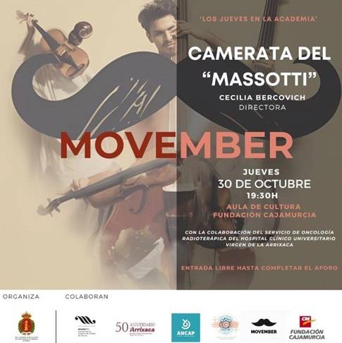 La Arrixaca y el Conservatorio celebran el concierto inaugural de la campaña ‘Movember’ para visibilizar el cáncer masculino