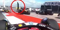 El impactante video que muestra como una pieza golpeó cerca del casco de Hamilton en el GP de EEUU: el elemento que salvó su vida
