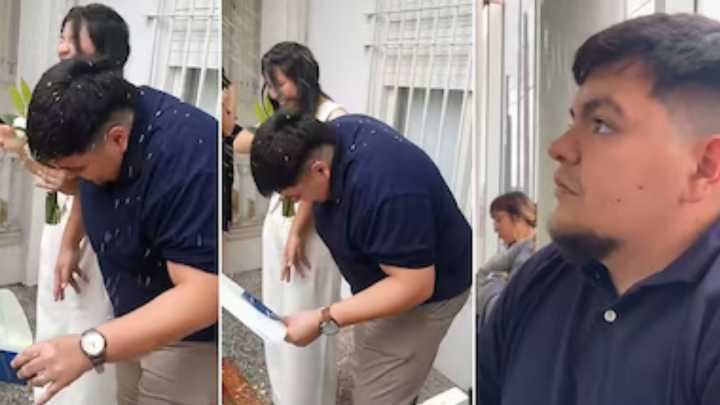 Un casamiento en Lomas se volvió viral tras un insólito accidente con arroz