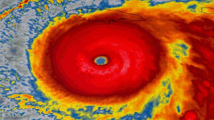 Monster Melissa near the island of Jamaica, could be the worst to hit the island on record
