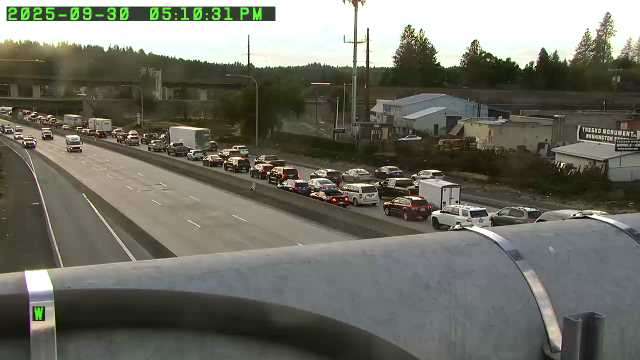 Collision causes delays on I-90 westbound near Maple Street On