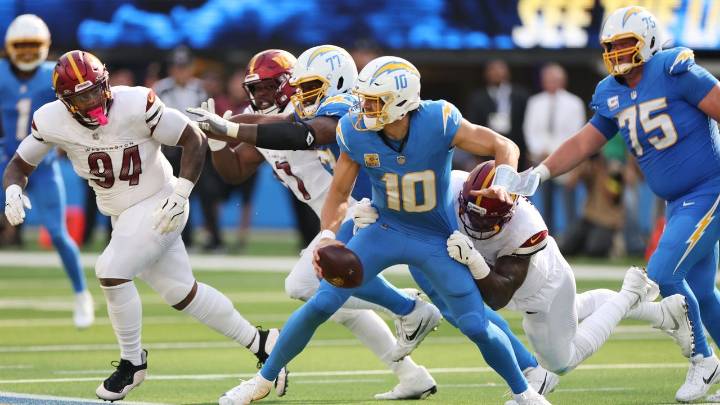 Commanders rally from 10-0 deficit with 27 straight points to beat Chargers 27