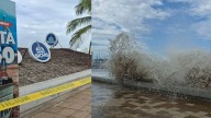 Así se está viendo afectado Mazatlán tras la llegada del Huracán 'Priscilla'