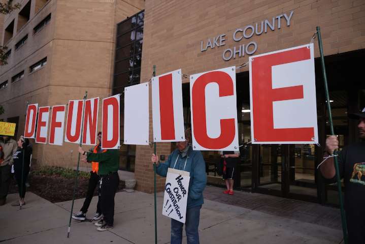 ‘Stop bullying my family’: Demonstrators rally against Lake County