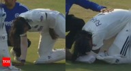 Ouch! KL Rahul cries out in pain after ball strikes him on the box