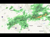 Light rain moving through the Valley