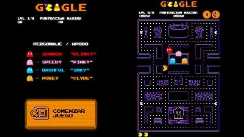 Google se convierte en Pac-Man para celebrar Halloween y el 45 aniversario del mítico videojuego