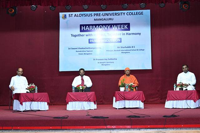 ‘Together with Respect, Together in Harmony’ - Panel discussion held at St Aloysius PU College