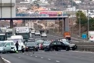Largas colas en la TF-1 por un accidente múltiple: solicitan precaución