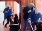 Brutal asalto en Talcahuano: video muestra ataque a adulto mayor con Parkinson y a su nieta en su propia casa