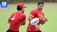 Tonga rugby league team meets with king ahead of Test match against Samoa in Brisbane