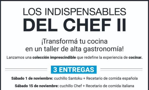 Los indispensables del Chef II, un taller para transformar tu cocina: pedilo desde el sábado