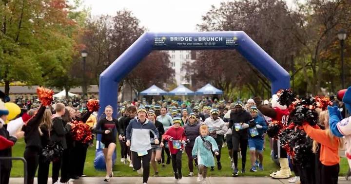 Spokane's Bridge to Brunch 5K draws hundreds despite chilly start