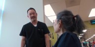 Nurse goes above and beyond to help patient learn how to walk again