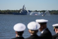 Ship parade in Philadelphia kicks off events celebrating 250 years of the US Navy and Marine Corps