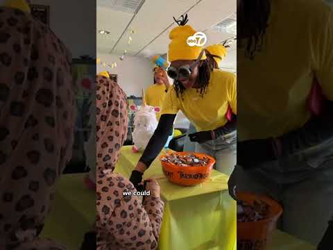 Virginia and Maryland students go trick-or-treating at Commanders stadium