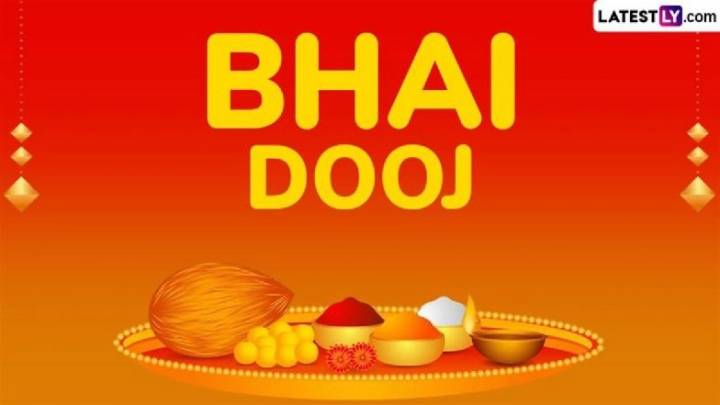 Festivals & Events Happy Bhai Dooj 2025: Greetings, Wishes, Bhaiya Dooj WhatsApp Messages, Bhau Beej Images and HD Wallpapers To Cherish Brother
