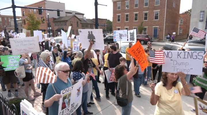 No More Kings protest draws thousands to downtown Dayton