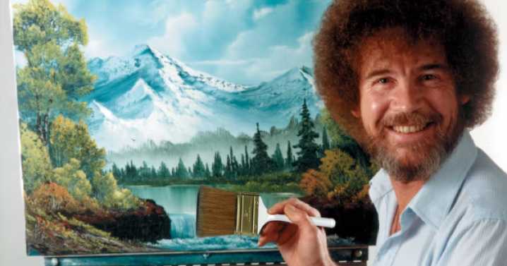 ¡Felices trazos! Subastarán pinturas de Bob Ross para apoyar televisión pública
