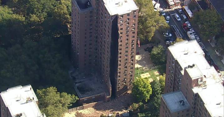 Bronx high-rise partially collapses after boiler room explosion. Video shows entire side of 20