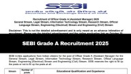 SEBI Grade A Recruitment 2025: Registration Process Starts Tomorrow; Details Here